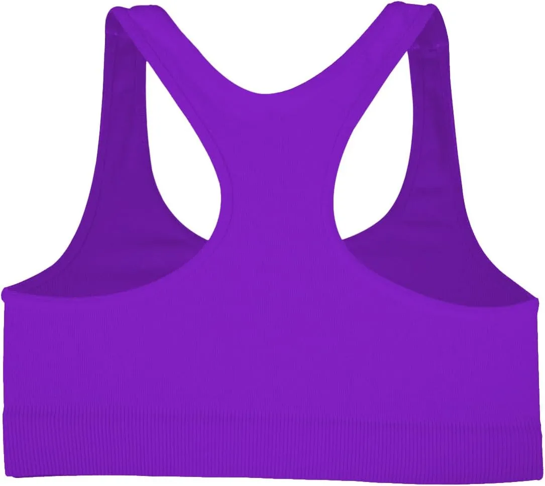Kurve Girl’s Stretchy Crop Racerback Undershirt Training Sports Bra, UV Protective Fabric, UPF 50 , Made in USA,