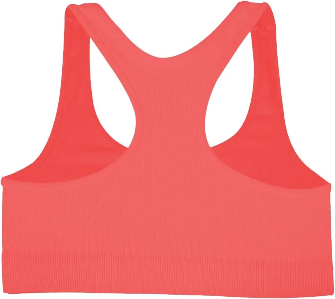 Kurve Girl’s Stretchy Crop Racerback Undershirt Training Sports Bra, UV Protective Fabric, UPF 50 , Made in USA,