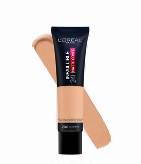L'Oreal Paris Infallible Matte Cover Foundation 200 Golden Sand-784455