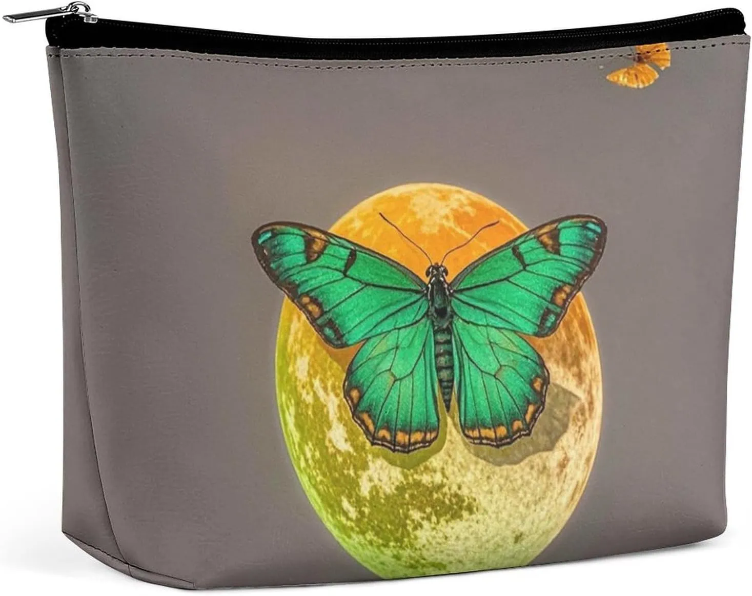 Large Capacity Cosmetic Bag Waterproof Cosmetic Organizer Sun And Moon Green Moth Cosmetic Accessories Organizer for Women/girl