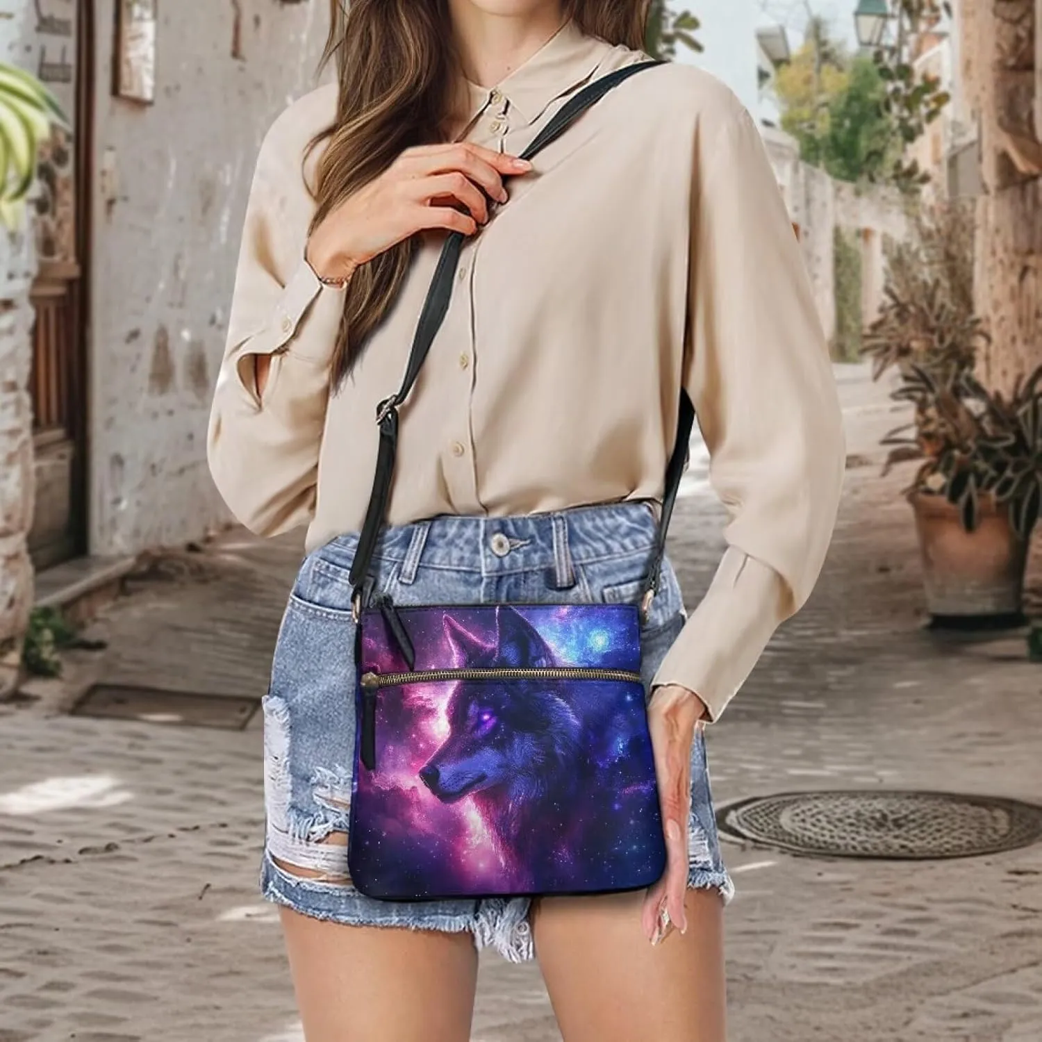 Large Capacity Leather Shoulder Bag with Adjustable Strap for Women