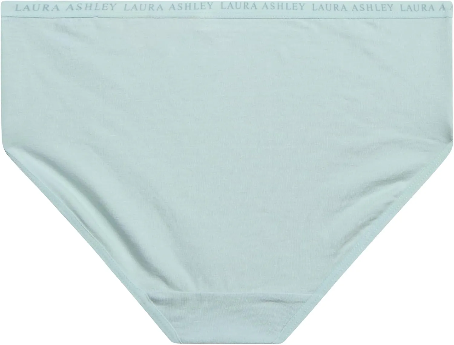 Laura Ashley Girls Underwear Briefs - 5 Pack Soft Comfort Stretch Breathable Cotton Underwear Panties for Girls (Sizes:4-12)