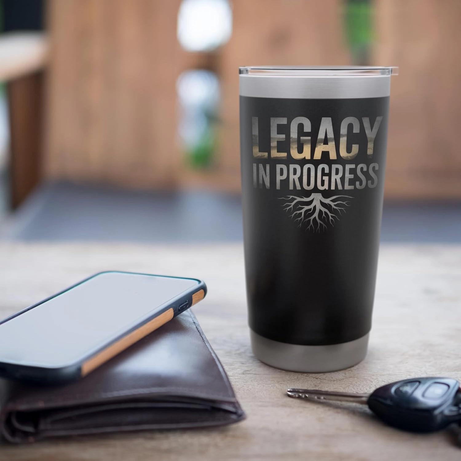 Legacy In Progress Motivational Father Mother Family Stainless Steel Insulated Tumbler