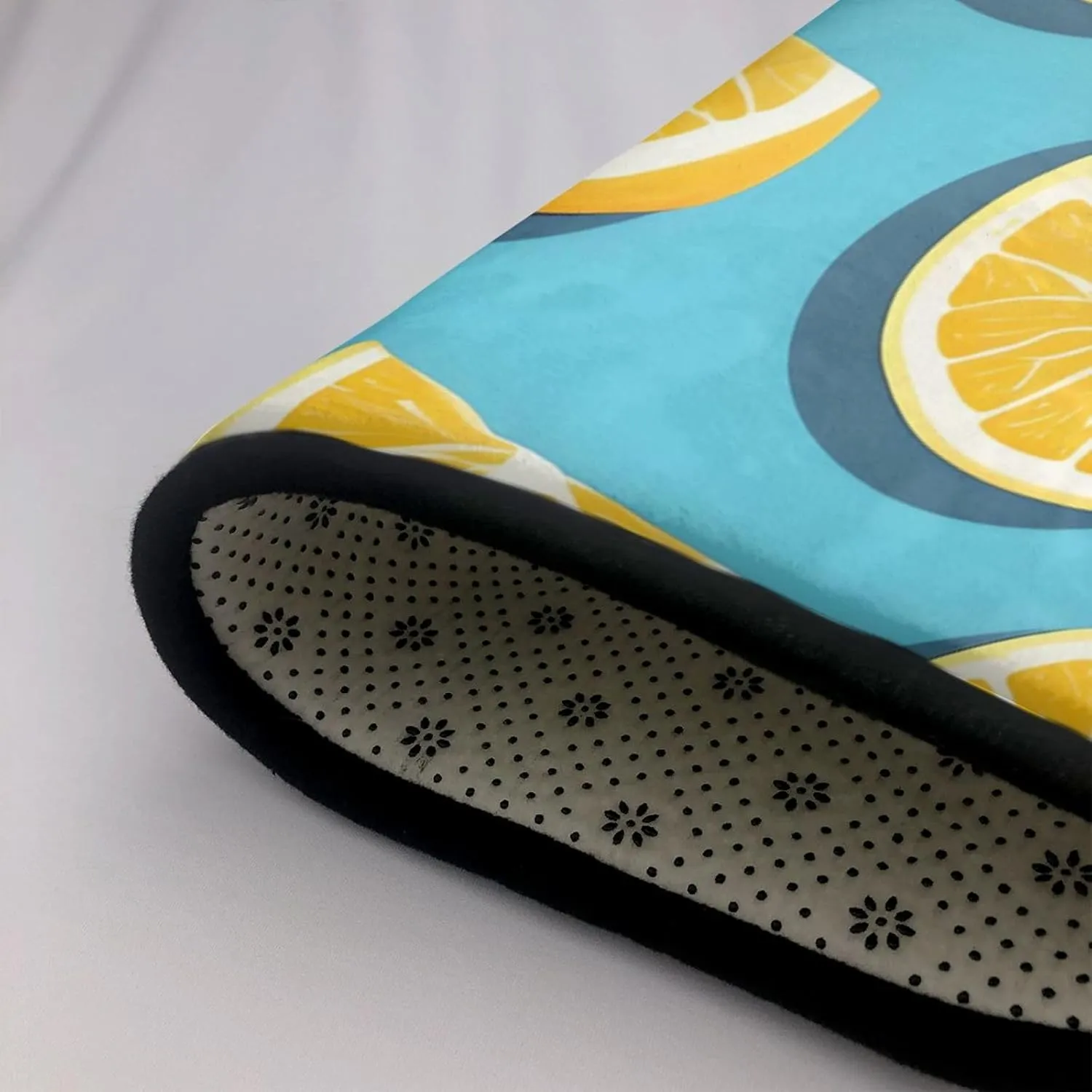 Lemon Wedges Printing Anti-Slip Floor mat Carpet Rug 72"x48" for Living Room Office Coffee Table Bed Balcony