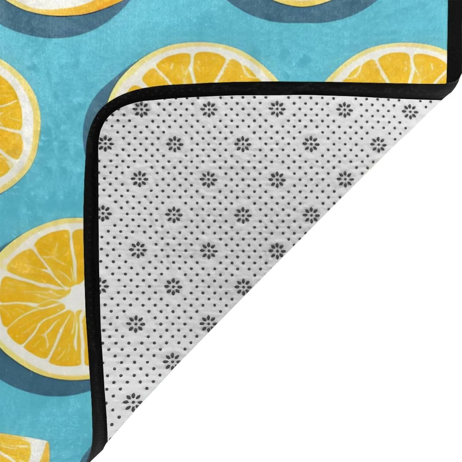 Lemon Wedges Printing Anti-Slip Floor mat Carpet Rug 72"x48" for Living Room Office Coffee Table Bed Balcony