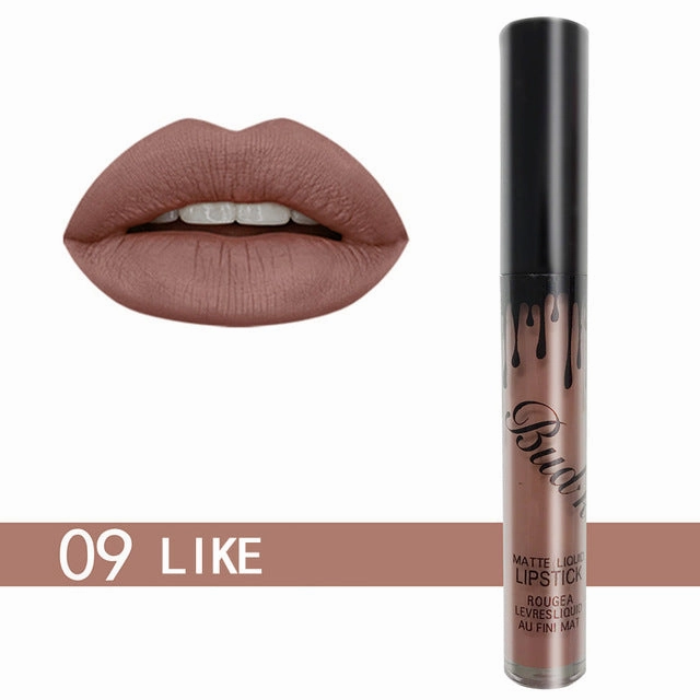 Lip Kit Matte Lip Kits - Liquid lipstick glitter Hot Sexy Colors waterproof Long Lasting matte Lip gloss pen Make up red with matte lip baton