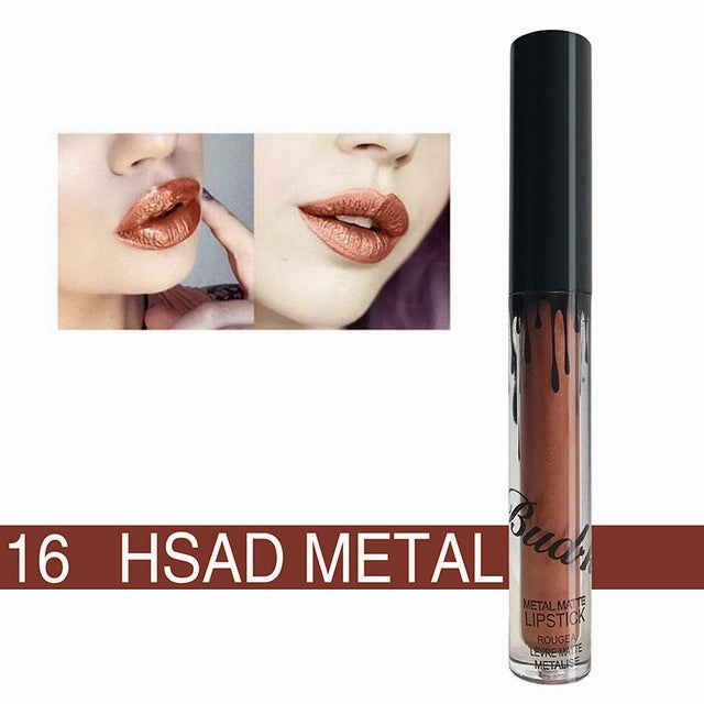 Lip Kit Matte Lip Kits - Liquid lipstick glitter Hot Sexy Colors waterproof Long Lasting matte Lip gloss pen Make up red with matte lip baton