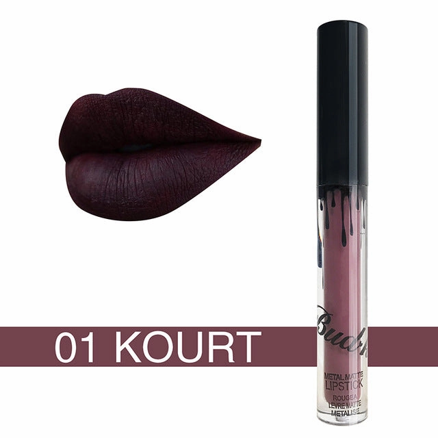 Lip Kit Matte Lip Kits - Liquid lipstick glitter Hot Sexy Colors waterproof Long Lasting matte Lip gloss pen Make up red with matte lip baton