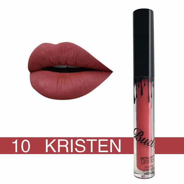 Lip Kit Matte Lip Kits - Liquid lipstick glitter Hot Sexy Colors waterproof Long Lasting matte Lip gloss pen Make up red with matte lip baton