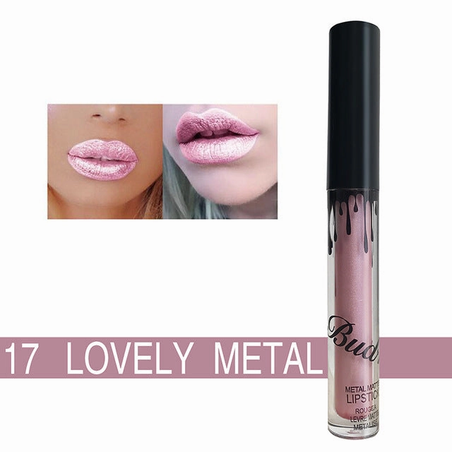 Lip Kit Matte Lip Kits - Liquid lipstick glitter Hot Sexy Colors waterproof Long Lasting matte Lip gloss pen Make up red with matte lip baton