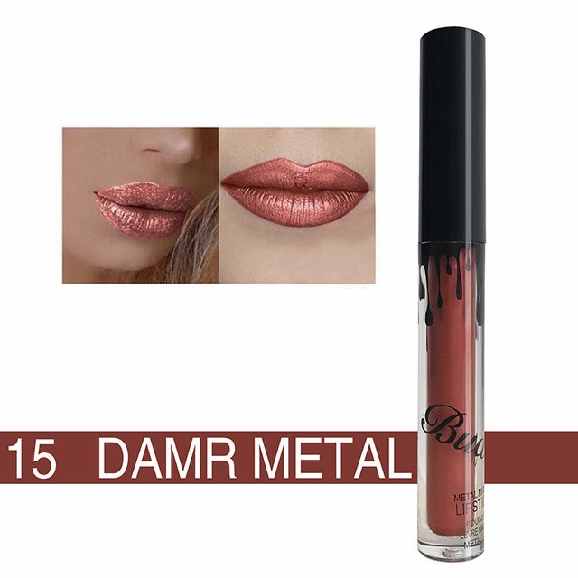 Lip Kit Matte Lip Kits - Liquid lipstick glitter Hot Sexy Colors waterproof Long Lasting matte Lip gloss pen Make up red with matte lip baton