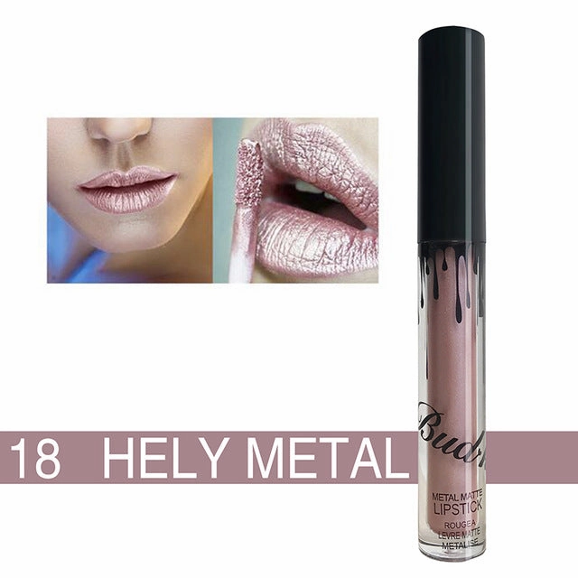 Lip Kit Matte Lip Kits - Liquid lipstick glitter Hot Sexy Colors waterproof Long Lasting matte Lip gloss pen Make up red with matte lip baton