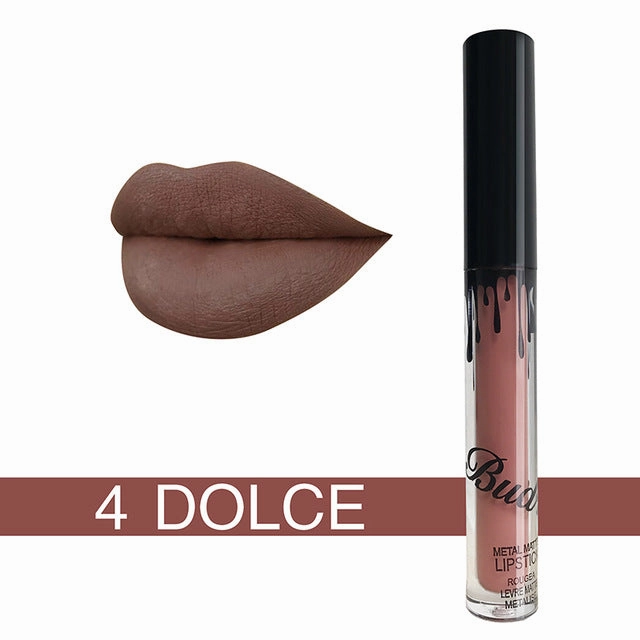Lip Kit Matte Lip Kits - Liquid lipstick glitter Hot Sexy Colors waterproof Long Lasting matte Lip gloss pen Make up red with matte lip baton