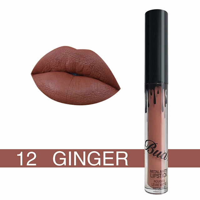 Lip Kit Matte Lip Kits - Liquid lipstick glitter Hot Sexy Colors waterproof Long Lasting matte Lip gloss pen Make up red with matte lip baton