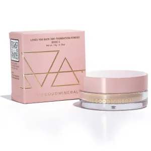 Loves-You-Back 3in1 Mineral Powder Foundation (BEIGE 3) | Designed for acne-prone, sensitive skin | Evens out skin tone as a 3IN1 - Concealer, Foundation   Powder | Natural Coverage