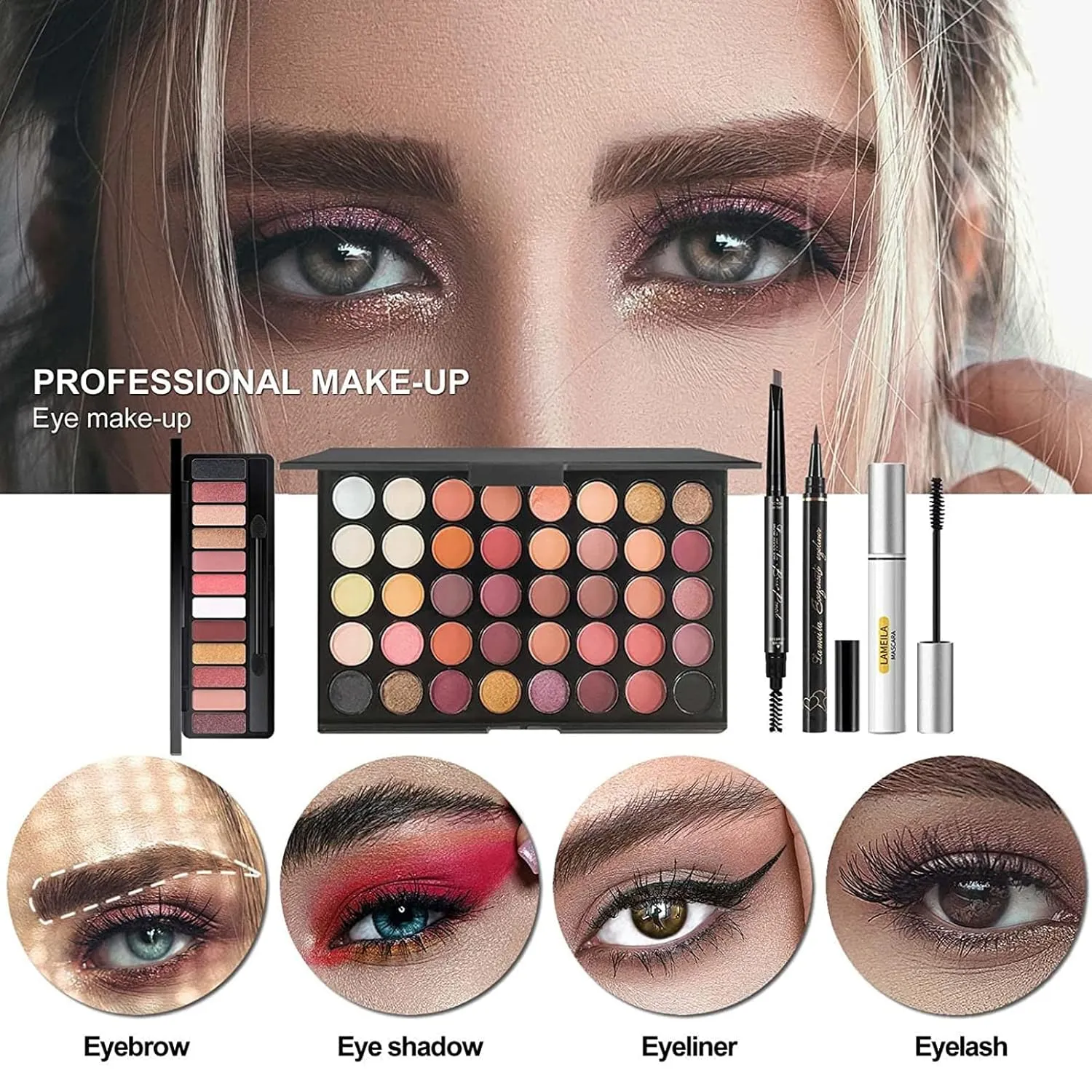 M All In One Full Makeup Kit for Women, Multipurpose Makeup Sets, Beginners and Professionals Alike, Easy to Carry(Pink)