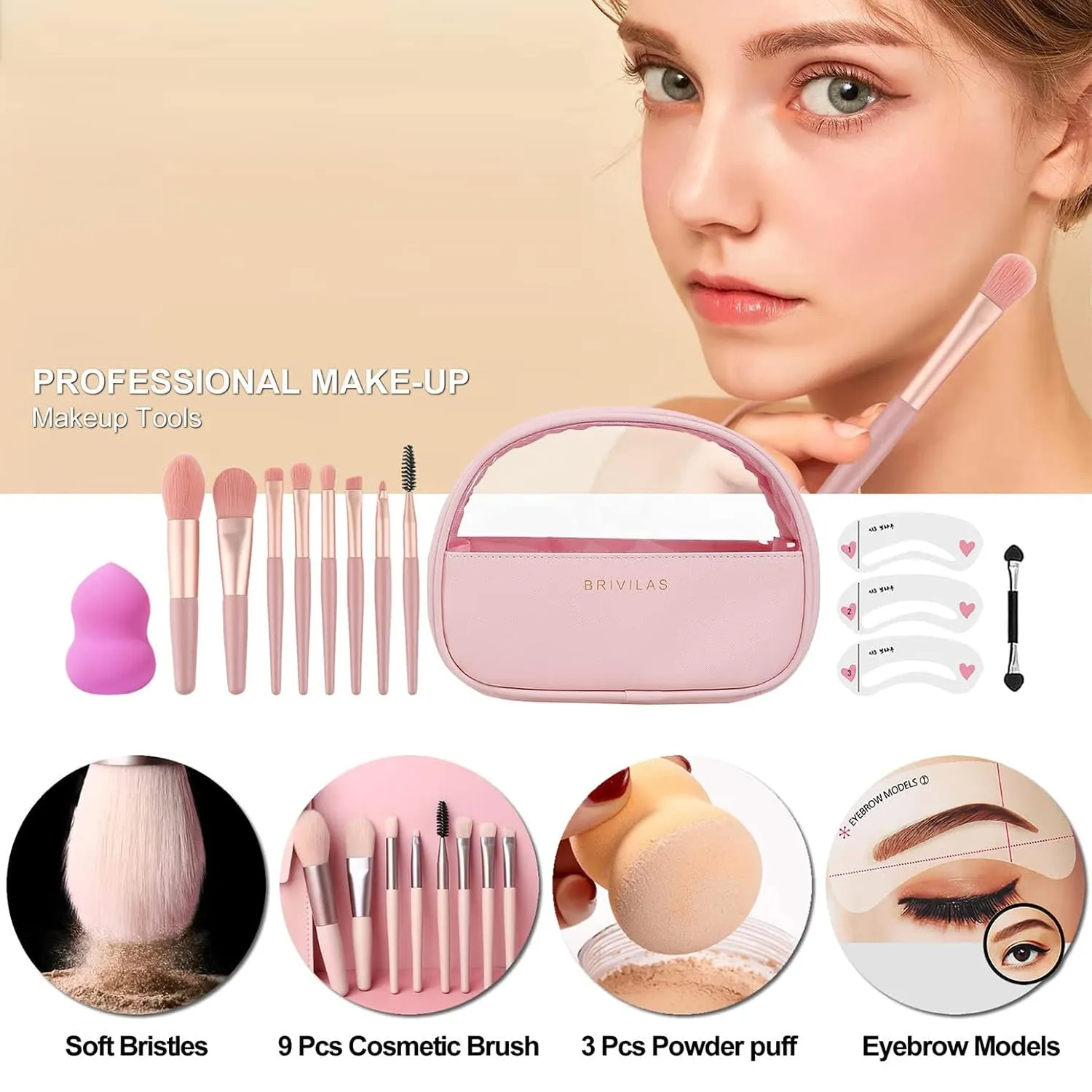 M All In One Full Makeup Kit for Women, Multipurpose Makeup Sets, Beginners and Professionals Alike, Easy to Carry(Pink)