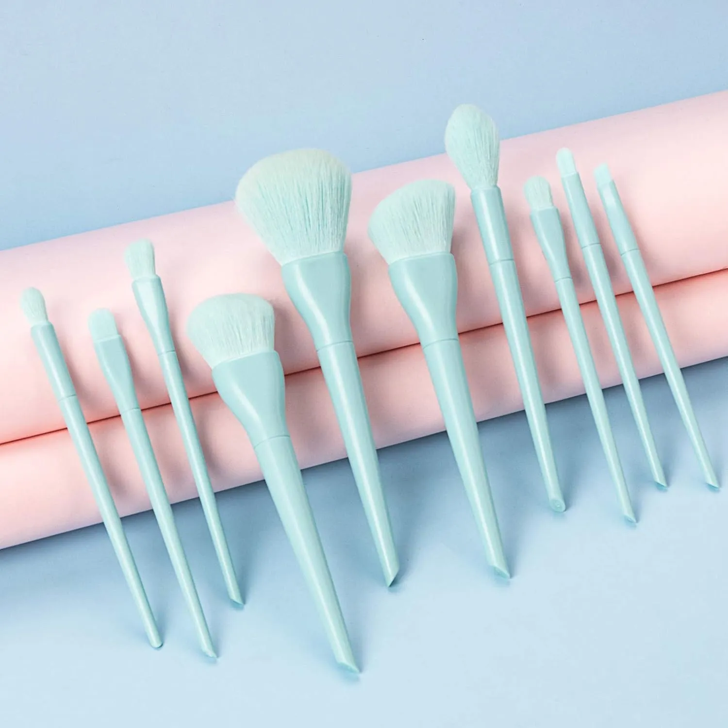 Make Brushes Cosmetic Eyeliner 10PCS Concealer Eyebrow Foundation Up Brush Makeup Products(Color:Blue)