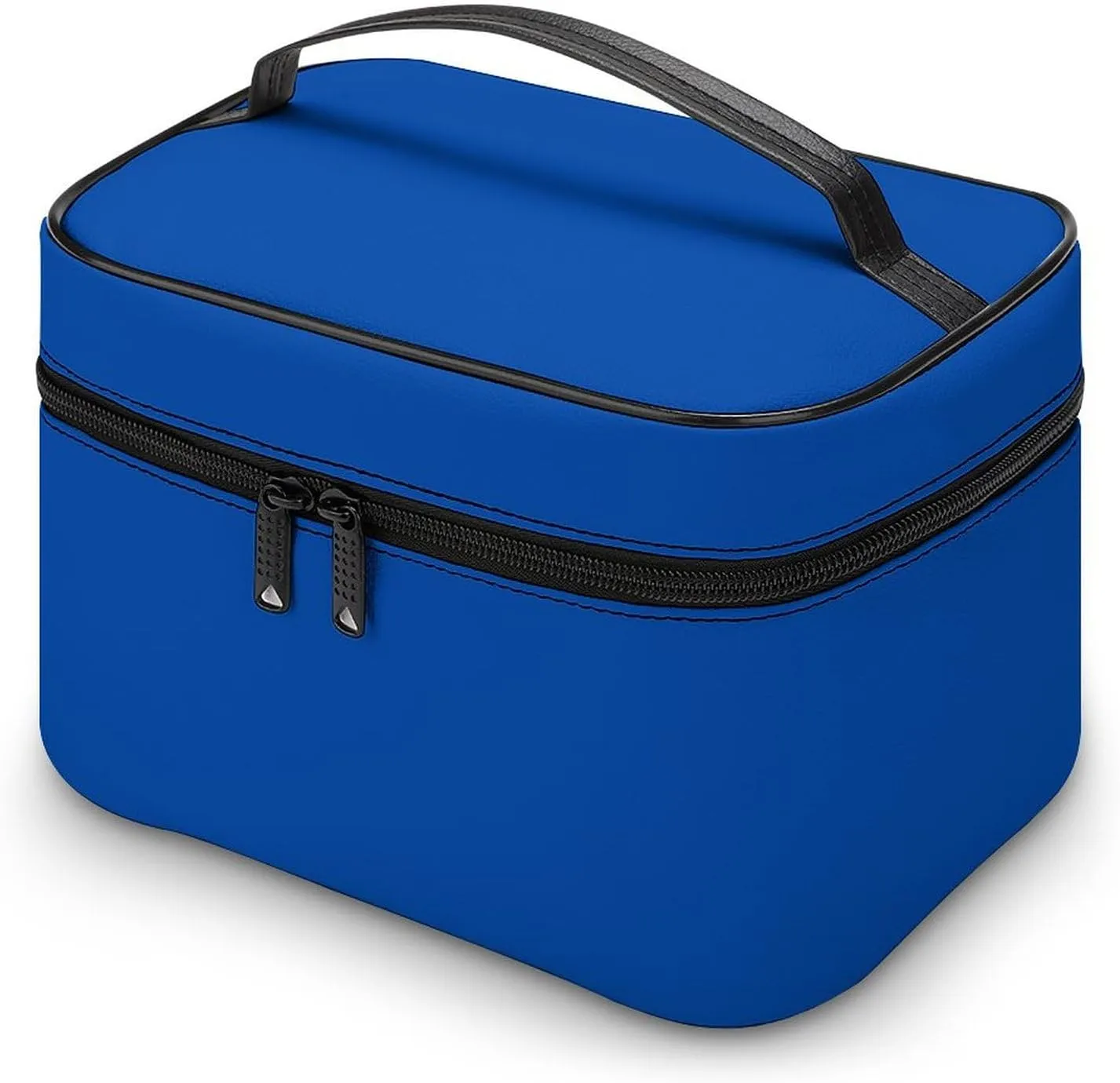 Makeup Bag, Cobalt Blue Solid Color Travel Cosmetic Bag Makeup Organizer Case Large Capacity Portable Zipper Toiletry Bag for Women