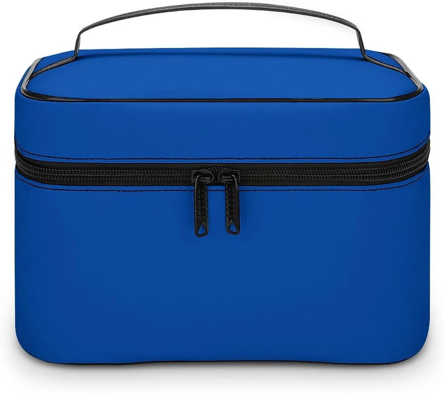 Makeup Bag, Cobalt Blue Solid Color Travel Cosmetic Bag Makeup Organizer Case Large Capacity Portable Zipper Toiletry Bag for Women