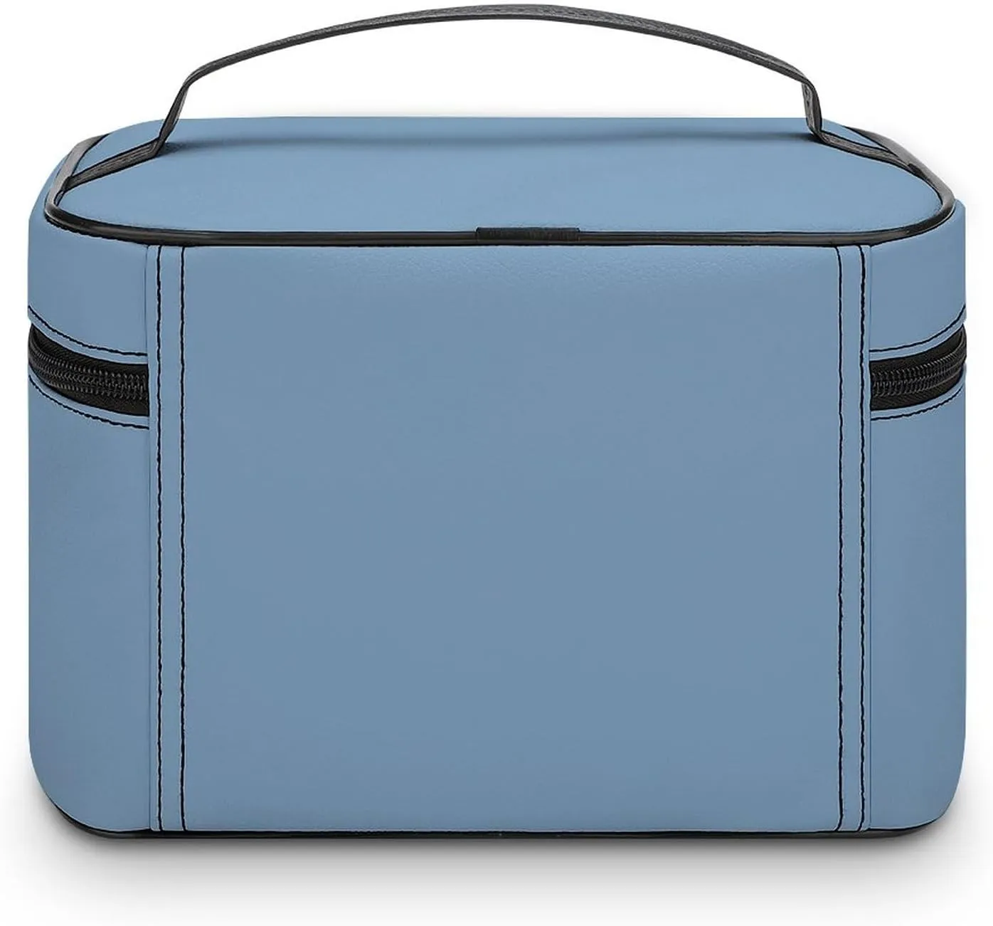 Makeup Bag, Dusty Blue Solid Color Travel Cosmetic Bag Makeup Organizer Case Large Capacity Portable Zipper Toiletry Bag for Women