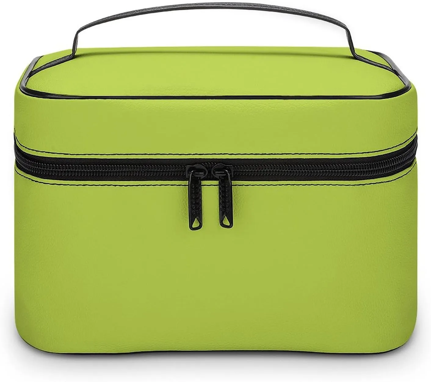 Makeup Bag, Green Plain Solid Colo Travel Cosmetic Bag Makeup Organizer Case Large Capacity Portable Zipper Toiletry Bag for Women