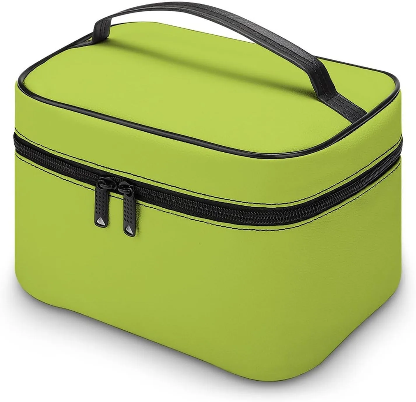 Makeup Bag, Green Plain Solid Colo Travel Cosmetic Bag Makeup Organizer Case Large Capacity Portable Zipper Toiletry Bag for Women