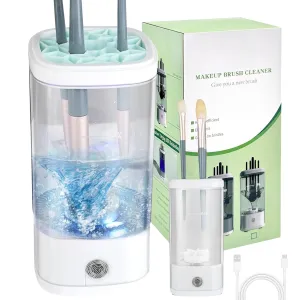 Makeup Brush Cleaner, Electric Makeup Brush Cleaner for Deep Cleaning, Automatic Spinning Cosmetic Brush Cleaner, Auto-Rotating Brush Cleaner One-Click Operation, Suitable for Any Makeup Brushes