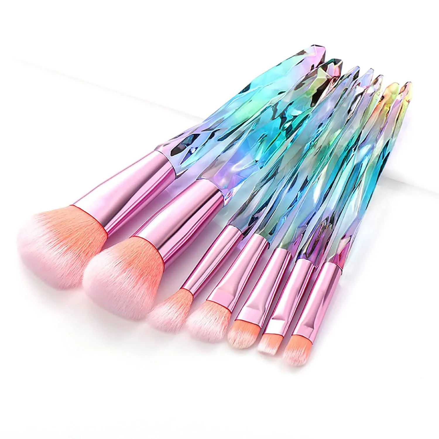 Makeup Brushes Premium Synthetic Concealers Foundation Powder Eye Shadows Makeup Brushes Cosmetic Eyebrow Eyeshadow Powder Brush Lip Makeup Brushes Double Ended Makeup Brush(E,One Size)