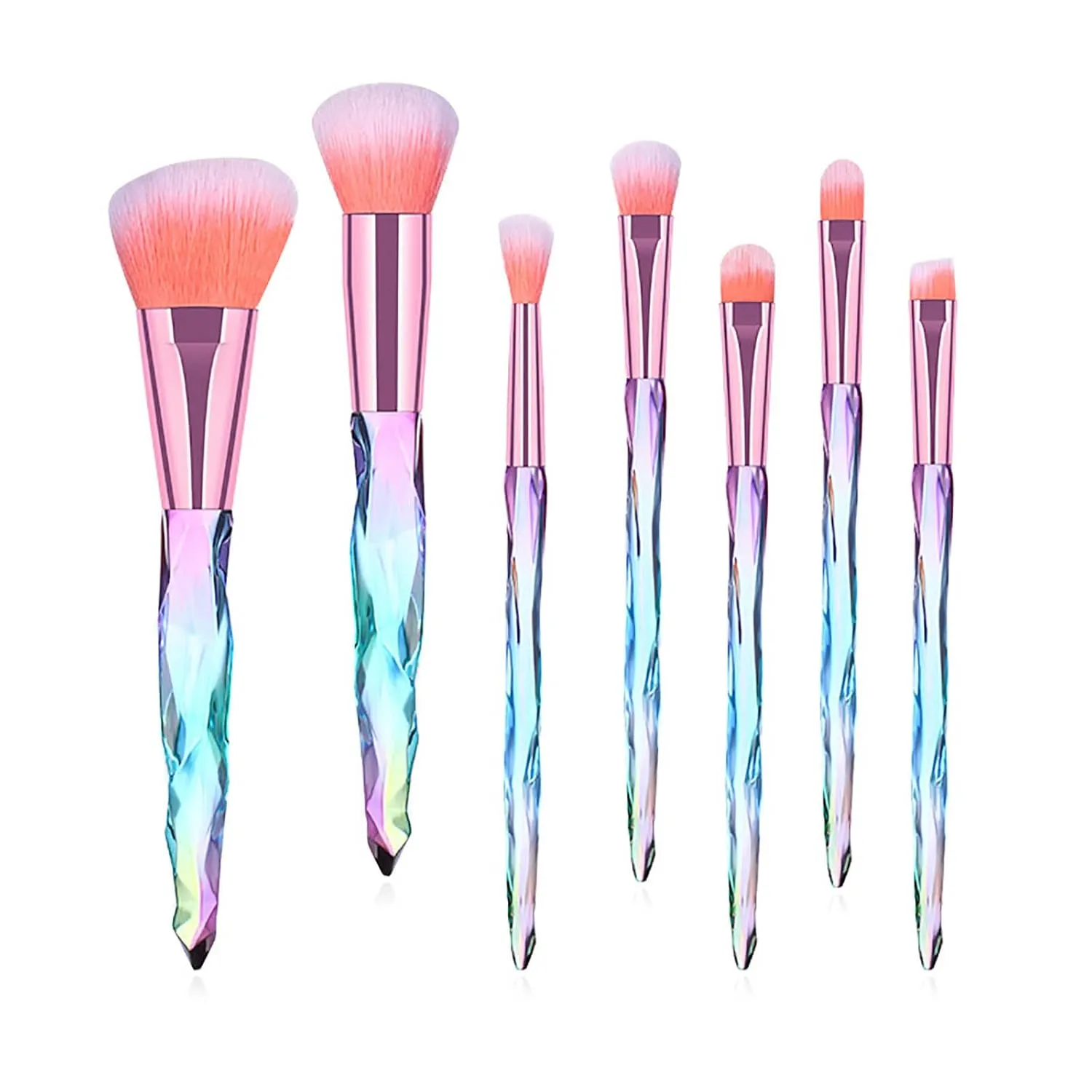 Makeup Brushes Premium Synthetic Concealers Foundation Powder Eye Shadows Makeup Brushes Cosmetic Eyebrow Eyeshadow Powder Brush Lip Makeup Brushes Double Ended Makeup Brush(E,One Size)