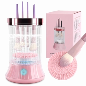 Makeup Brush Cleaner,Efficient Electric Makeup Brush Cleaner Machine，Deep Cleansing Brush/Sponge ，Automatic Cosmetic Brush Cleaner for Quick & Efficient Cleaning, Suitable for All Brush Sizes