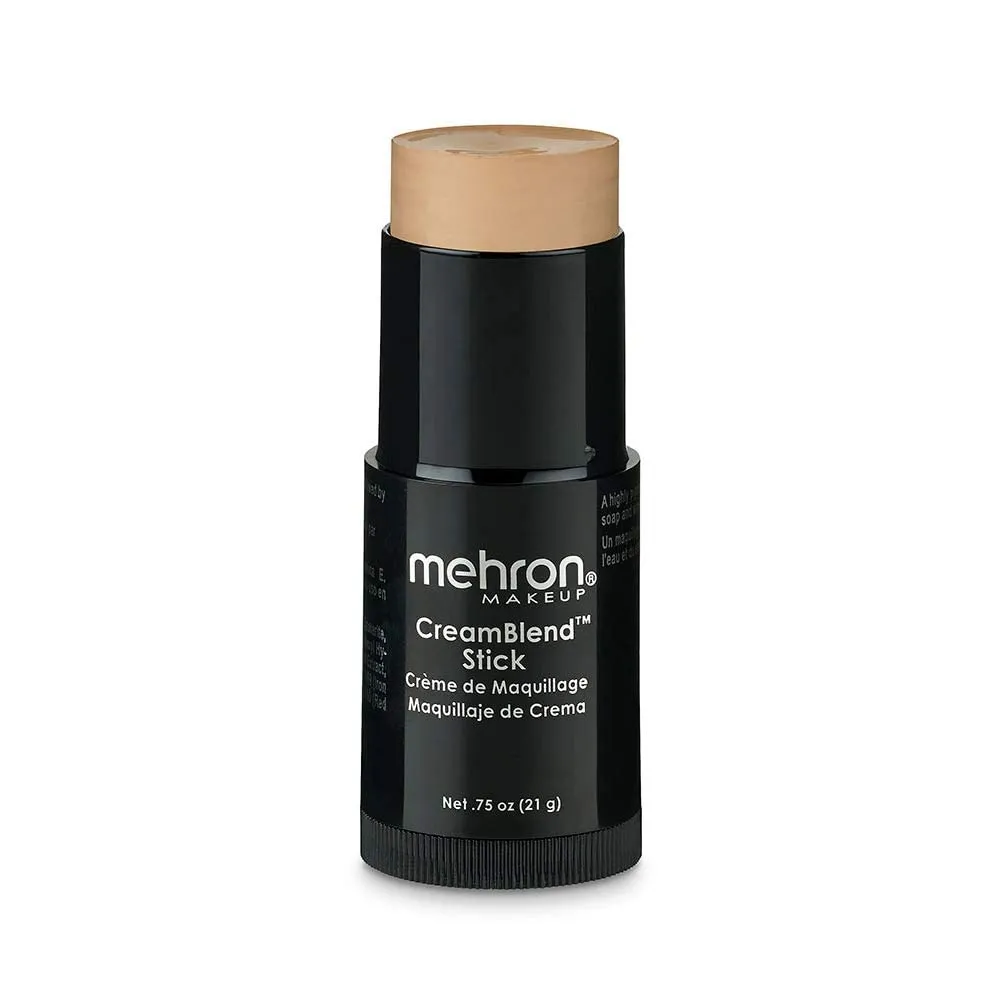 Mehron Makeup CreamBlend Stick | Face Paint, Body Paint, & Foundation Cream Makeup | Perfect for Halloween .75 oz (21 g) (Medium 1)