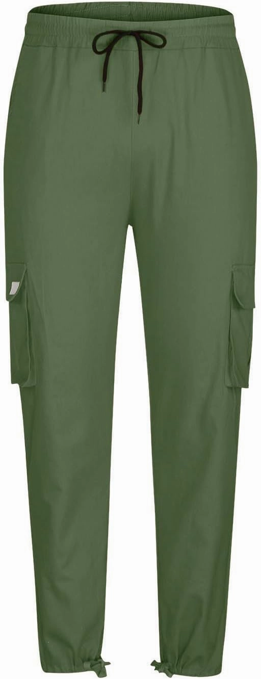 Mens Cargo Pants Big and Tall Causal Baggy Work Hiking Joggers Stretch Drawstring Fishing Travel Outdoor Trousers