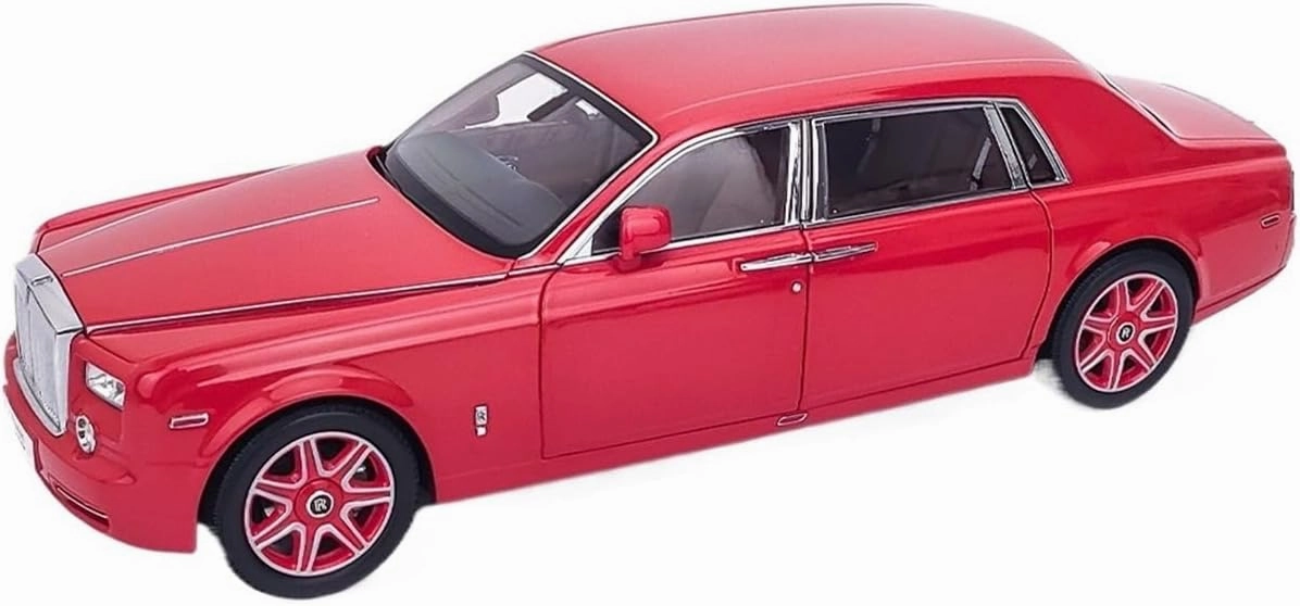 Metal Die Cast Toy Cars 1 18 for Rolls-Royce Phantom Two-Tone Alloy Car Model for Home and Office Decoration for Home Or Office Décor(Red)