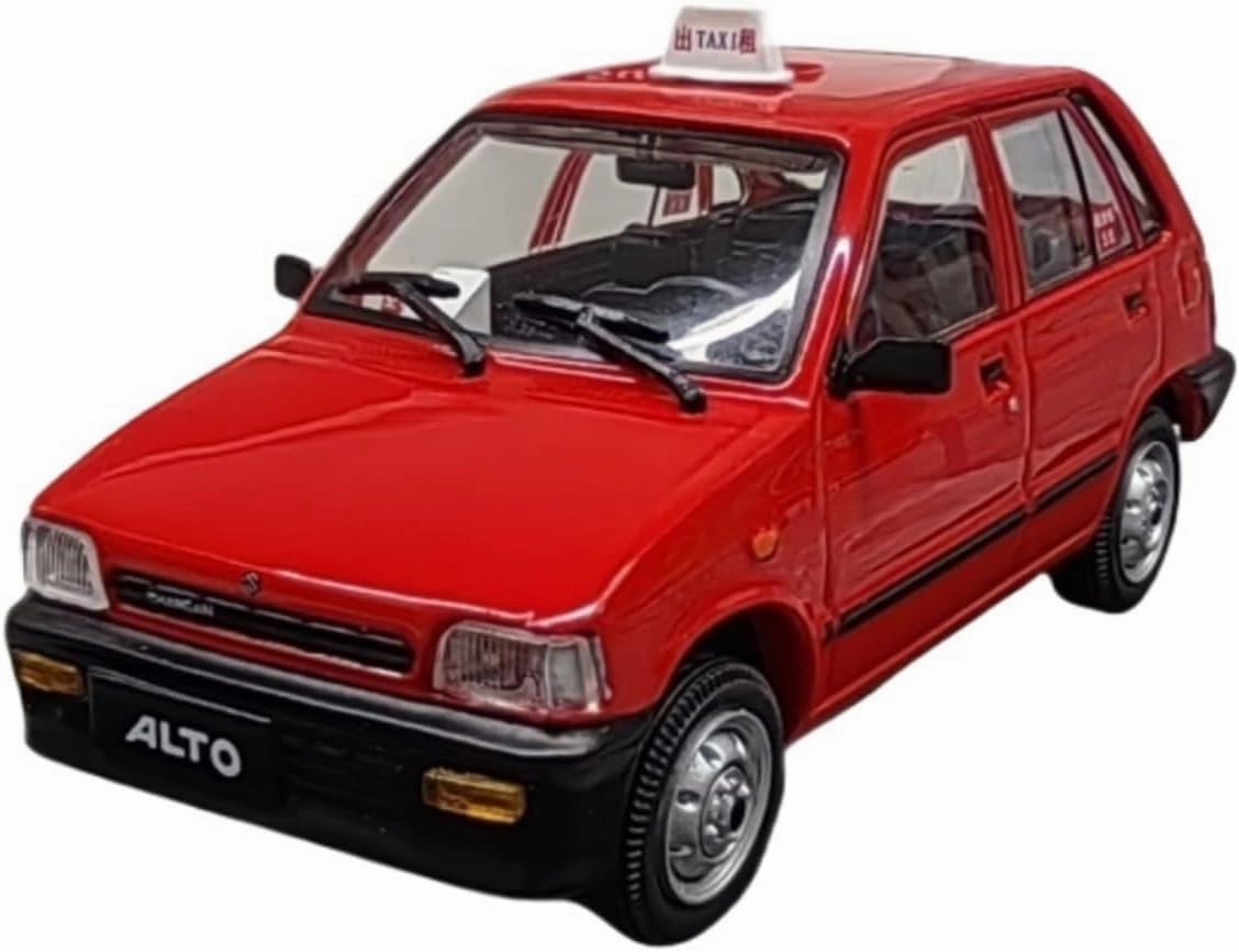 Metal Vehicles Toys 1/43 for Suzuki Alto Red Die-cast Collectible Alloy Car Model Sealed Design Small Sedan Miniature Toys Home Or Office Décor