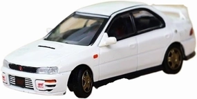 Metal Vehicles Toys 1:64 for Subaru Impreza WRX 1994 W/Accessories Alloy Car Model Red White Metal Vehicle Die-cast Display Home Or Office Décor(White)