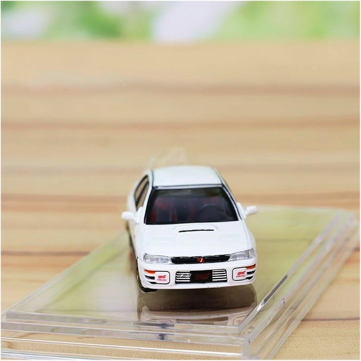Metal Vehicles Toys 1:64 for Subaru Impreza WRX 1994 W/Accessories Alloy Car Model Red White Metal Vehicle Die-cast Display Home Or Office Décor(White)