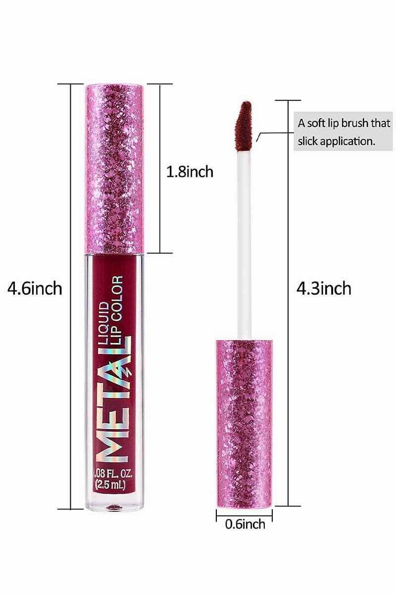 Metallic Glitter Shimmer Novelty Liquid Lipstick