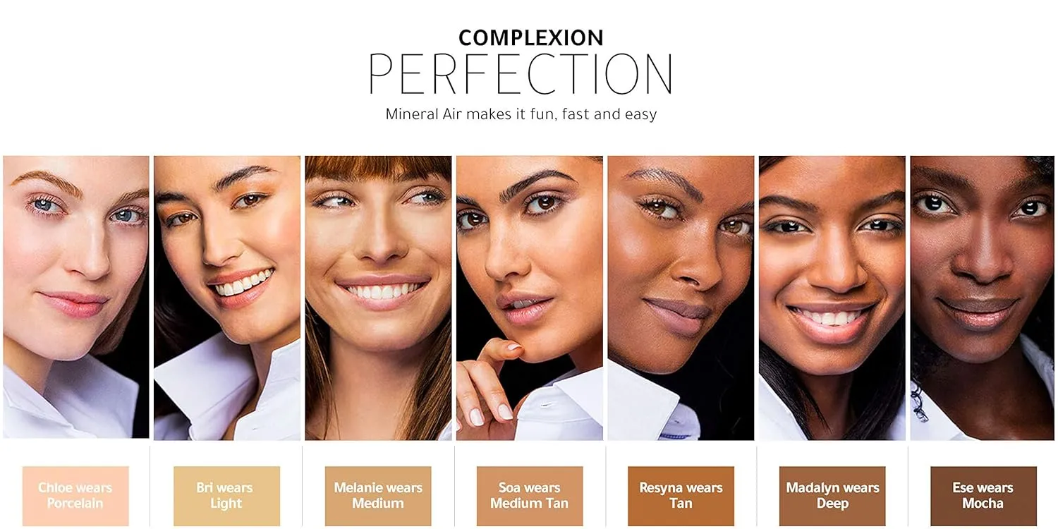 Mineral Air Complexion Starter Kit | Flawless Mineral Foundation Application - Porcelain