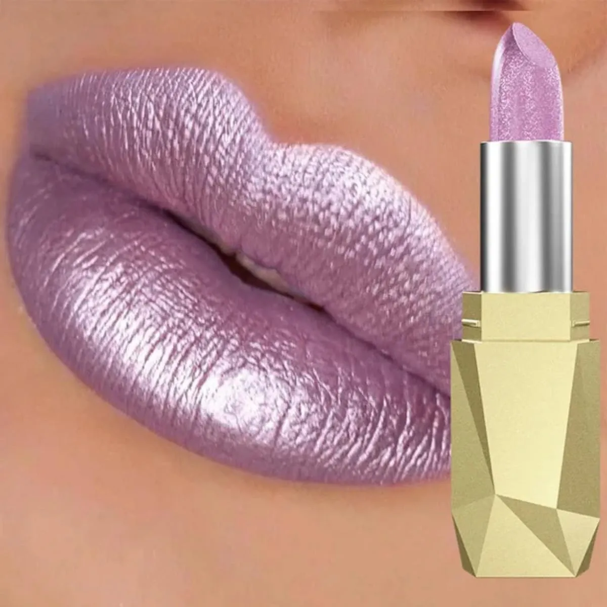 Moisturizing Glitter Lipstick – Dual Function Lip Gloss & Balm, Glitter Pearl Colors