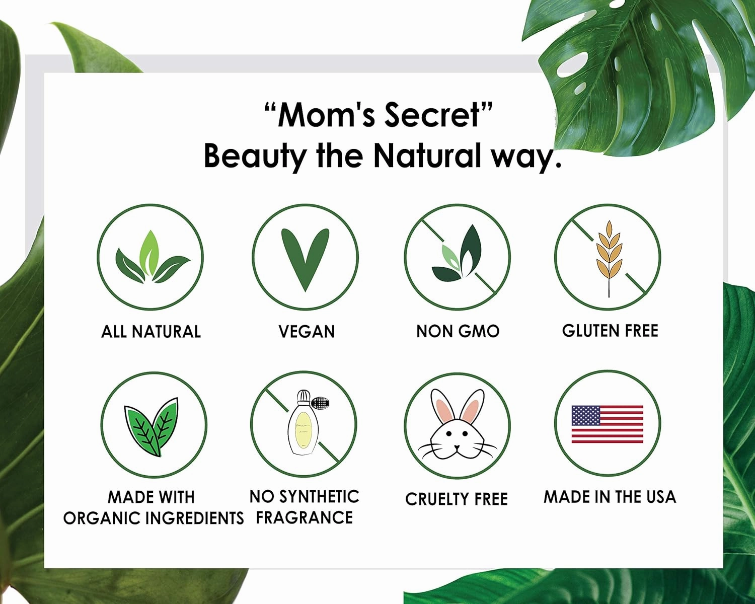 Mom's Secret 100% Natural Foundation, Organic, Vegan, Aloe Based, Natural Sun Protection, Gluten Free, Cruelty Free, Made in the USA, 1FL Oz. (Bisque)
