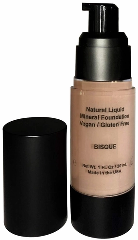Mom's Secret 100% Natural Foundation, Organic, Vegan, Aloe Based, Natural Sun Protection, Gluten Free, Cruelty Free, Made in the USA, 1FL Oz. (Bisque)