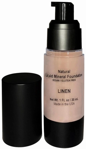 Mom's Secret 100% Natural Foundation, Organic, Vegan, Aloe Based, Natural Sun Protection, Gluten Free, Cruelty Free, Made in the USA, 1FL Oz. (Linen - A Fair Neutral - Sightly deeper than Chiffon)