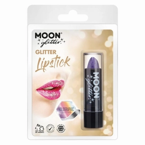 Moon Glitter Holographic Glitter Lipstick Purple G07695 Costume Make Up