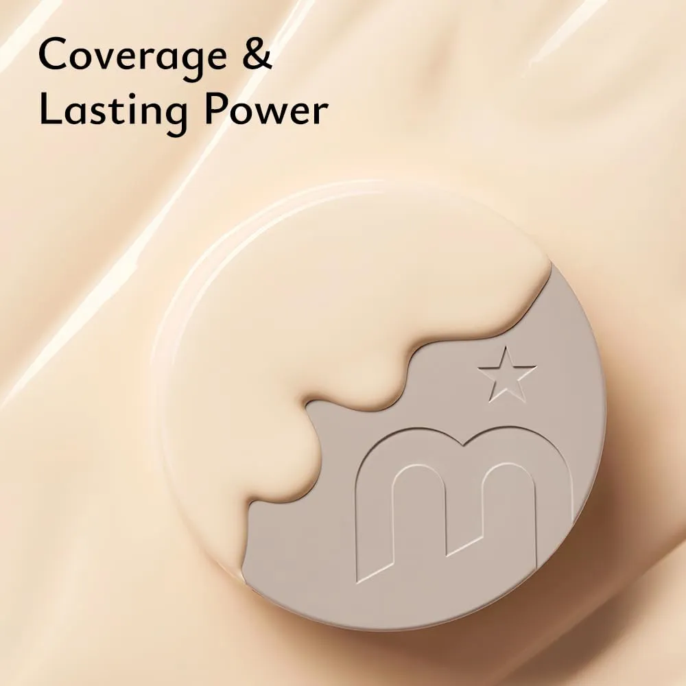 MOONSHOT KOREA Matte Fit Cushion Foundation Full Coverage Matte Finish, Breathable Makeup for Face, Long Lasting, Lightweight K-BEAUTY (21N Cosmic Vanilla, Matte Fit Cushion)