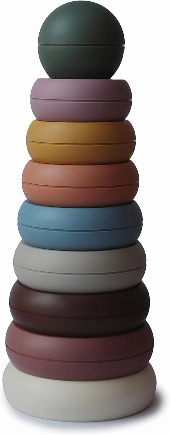 mushie Stacking Rings Toy | Made in Denmark (Rustic)