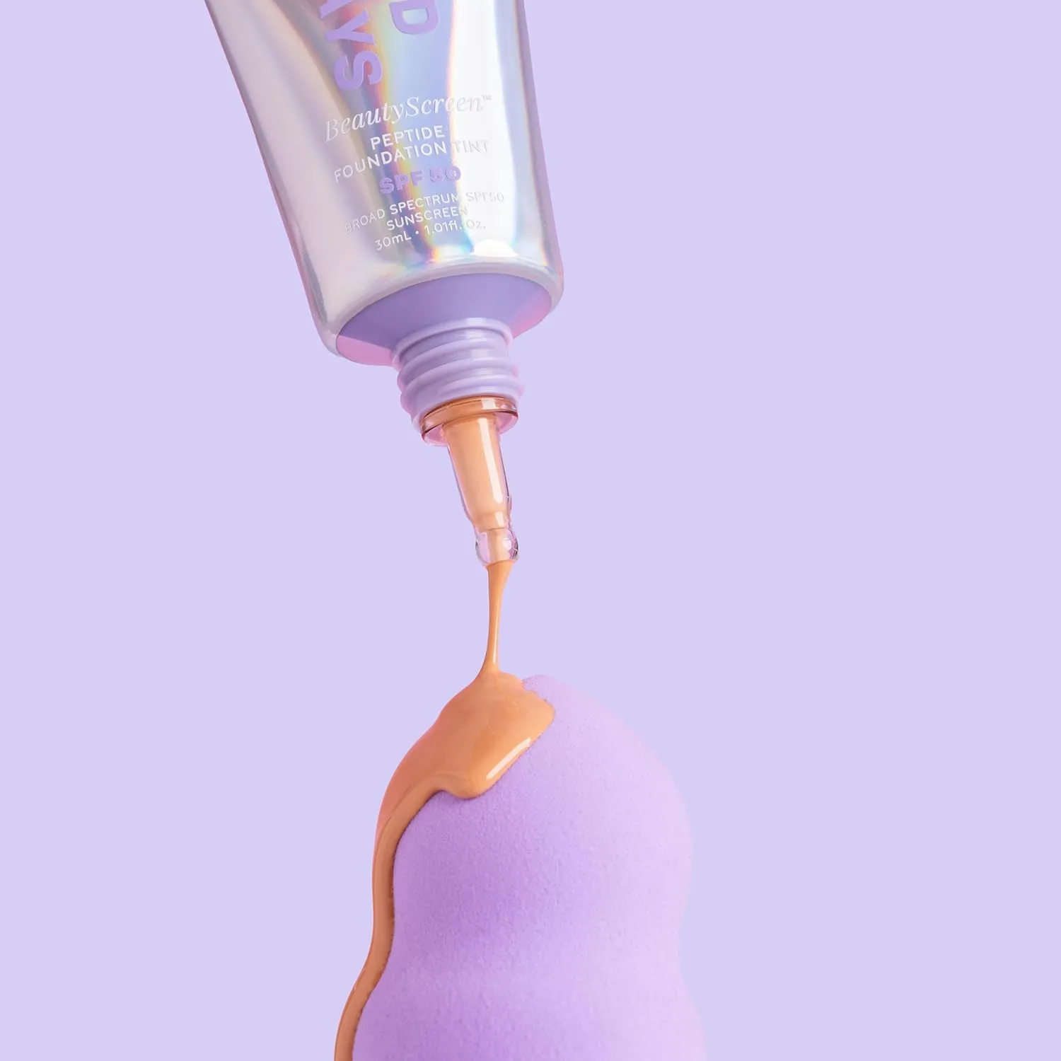 Naked Sundays BeautyScreen™ SPF 50 Mineral Peptide Foundation Tint – 2-in-1 Skin Tint & Mineral Sunscreen | Radiant, Buildable Coverage, Acne-Safe, Infused with Peptides (4 Medium honey, 1.01 oz)