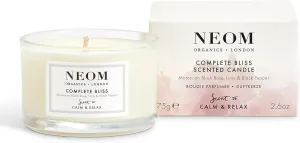 NEOM- Complete Bliss Scented Candle, Travel Size | Blush Rose, Lime & Black Pepper | Essential Oil Aromatherapy Candle | Scent to De-Stress