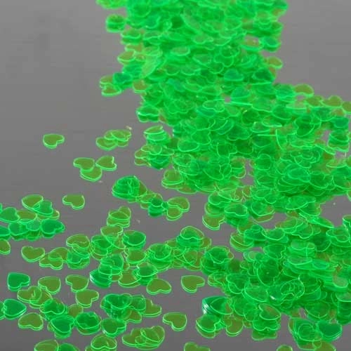 NEON GREEN HEARTS Festival Glitter CONFETTI