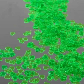 NEON GREEN HEARTS Festival Glitter CONFETTI